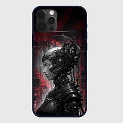 Чехол для iPhone 12 Pro Футуристичная кибернетическая жница, цвет: 3D-черный