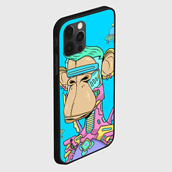 Чехол для iPhone 12 Pro NFT cyber ape UFO, цвет: 3D-черный — фото 2