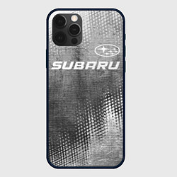 Чехол для iPhone 12 Pro Subaru - grey gradient посередине, цвет: 3D-черный