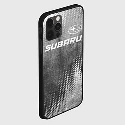 Чехол для iPhone 12 Pro Subaru - grey gradient посередине, цвет: 3D-черный — фото 2