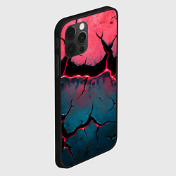 Чехол для iPhone 12 Pro Объемные разломы текстура, цвет: 3D-черный — фото 2