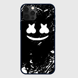 Чехол для iPhone 12 Pro Marshmello брызги красок, цвет: 3D-черный