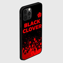 Чехол для iPhone 12 Pro Black Clover - red gradient посередине, цвет: 3D-черный — фото 2