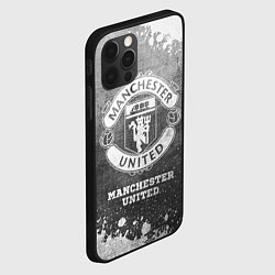 Чехол для iPhone 12 Pro Manchester United - grey gradient, цвет: 3D-черный — фото 2