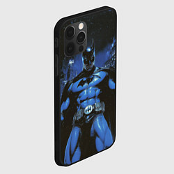 Чехол для iPhone 12 Pro Бэтмен синий город, цвет: 3D-черный — фото 2