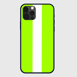Чехол iPhone 12 Pro Color light green white stripes