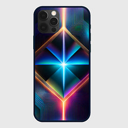 Чехол для iPhone 12 Pro Фантастический геометрический центр, цвет: 3D-черный