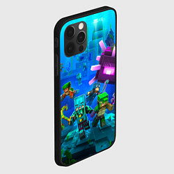 Чехол для iPhone 12 Pro Майнкрафт - подводный мир, цвет: 3D-черный — фото 2