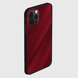 Чехол для iPhone 12 Pro Винный красный волнистый эффект однотонный, цвет: 3D-черный — фото 2