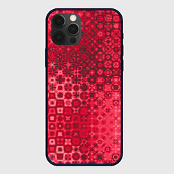 Чехол для iPhone 12 Pro Текстура красное мерцание, цвет: 3D-черный