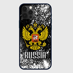 Чехол для iPhone 12 Pro Герб России, цвет: 3D-черный
