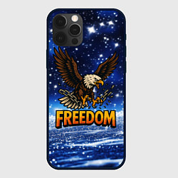 Чехол для iPhone 12 Pro Freedom - орел разрывает цепи, цвет: 3D-черный
