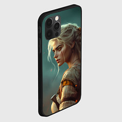 Чехол для iPhone 12 Pro Цири на фоне искр, цвет: 3D-черный — фото 2