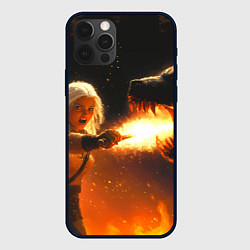 Чехол для iPhone 12 Pro Цири сражается с монстром медведем, цвет: 3D-черный