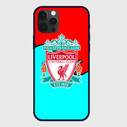 Чехол для iPhone 12 Pro Liverpool краски текстура штрихи, цвет: 3D-черный