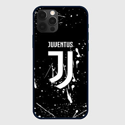 Чехол для iPhone 12 Pro Juventus брызги красок текстура, цвет: 3D-черный