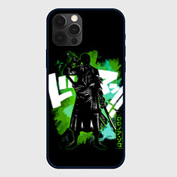 Чехол для iPhone 12 Pro One Piece силуэт Ророноа Зоро, цвет: 3D-черный