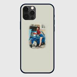 Чехол для iPhone 12 Pro Автоледи, цвет: 3D-черный
