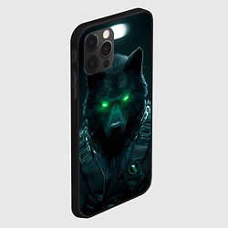 Чехол для iPhone 12 Pro Киберпанк волк в броне, цвет: 3D-черный — фото 2