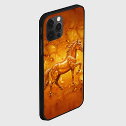 Чехол для iPhone 12 Pro Лошадь из желтого янтаря, цвет: 3D-черный — фото 2