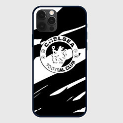 Чехол для iPhone 12 Pro Челси геометрия полсоы, цвет: 3D-черный