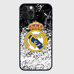 Чехол для iPhone 12 Pro Реал Мадрид краски, цвет: 3D-черный