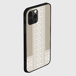 Чехол для iPhone 12 Pro Славянский орнамент-вышиванка рубаха, цвет: 3D-черный — фото 2