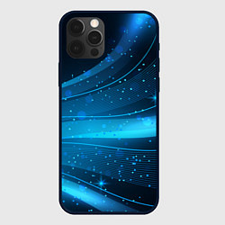 Чехол для iPhone 12 Pro Абстракция волнистых линий, цвет: 3D-черный