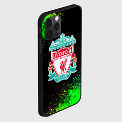 Чехол для iPhone 12 Pro Liverpool краски градиент, цвет: 3D-черный — фото 2