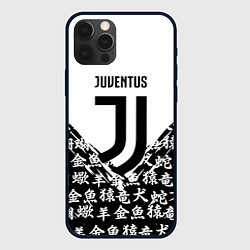 Чехол для iPhone 12 Pro Juventus символы китайские, цвет: 3D-черный