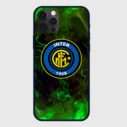 Чехол для iPhone 12 Pro Интер кислотный огонь, цвет: 3D-черный