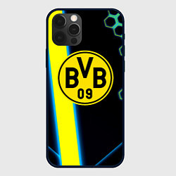 Чехол для iPhone 12 Pro Borussia соты броня, цвет: 3D-черный