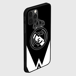 Чехол для iPhone 12 Pro Real Madrid геометрия спорт, цвет: 3D-черный — фото 2