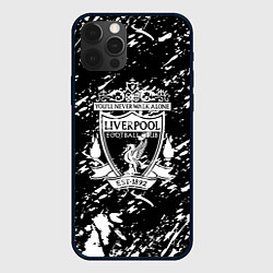 Чехол для iPhone 12 Pro Ливерпуль белые штриха красок, цвет: 3D-черный