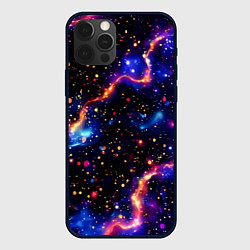 Чехол для iPhone 12 Pro Стилизованный волшебный космос, цвет: 3D-черный