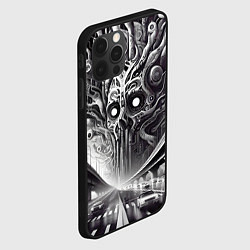 Чехол для iPhone 12 Pro Art skull in metropolis - ai art fantasy, цвет: 3D-черный — фото 2