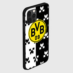 Чехол для iPhone 12 Pro Borussia pattern minecraft, цвет: 3D-черный — фото 2