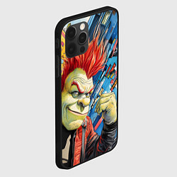 Чехол для iPhone 12 Pro Панк Шрек на фоне домов, цвет: 3D-черный — фото 2