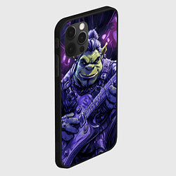 Чехол для iPhone 12 Pro Гитарист Шрек, цвет: 3D-черный — фото 2
