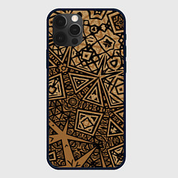 Чехол для iPhone 12 Pro Золотая метаморфоза на черном, цвет: 3D-черный