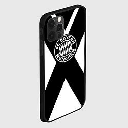Чехол для iPhone 12 Pro Бавария Мюнхен полосы, цвет: 3D-черный — фото 2