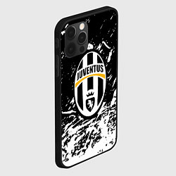 Чехол для iPhone 12 Pro Ювентус краски всплеск штрихи, цвет: 3D-черный — фото 2