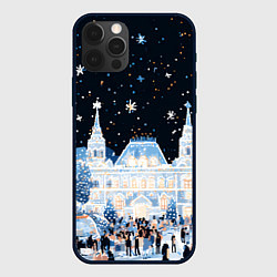 Чехол для iPhone 12 Pro Салют в новогодней Москве, цвет: 3D-черный
