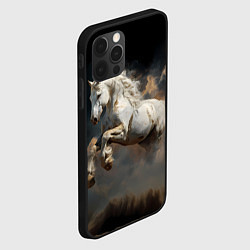 Чехол для iPhone 12 Pro Белая лошадь из бури, цвет: 3D-черный — фото 2
