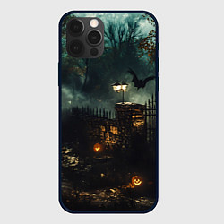 Чехол для iPhone 12 Pro Ночь тыкв и теней, цвет: 3D-черный