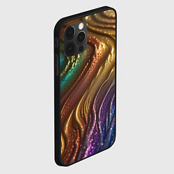 Чехол для iPhone 12 Pro Сморщенные складочки жидкости, цвет: 3D-черный — фото 2
