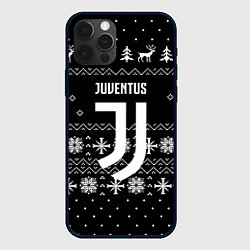 Чехол для iPhone 12 Pro Ювентус новый год текстура, цвет: 3D-черный