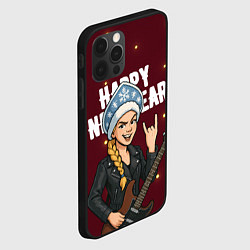 Чехол для iPhone 12 Pro Снегурочка рокерша, цвет: 3D-черный — фото 2