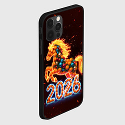 Чехол для iPhone 12 Pro Праздничная лошадь, цвет: 3D-черный — фото 2