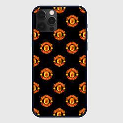 Чехол для iPhone 12 Pro Manchester United Pattern, цвет: 3D-черный